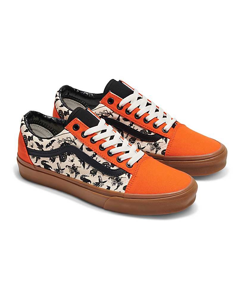 Men's Vans Customs Image Library Halloween Old Skool Shoes Orange | USA ASB-126495