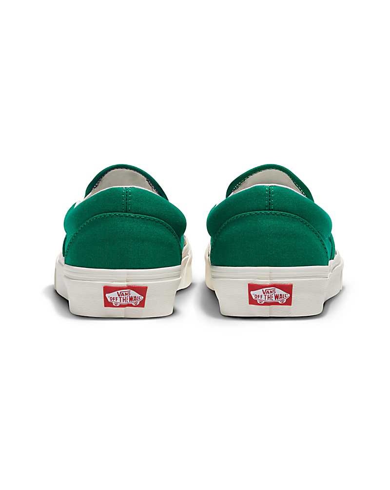 Men's Vans Customs Image Library Slip-On Shoes Green | USA PGQ-685190