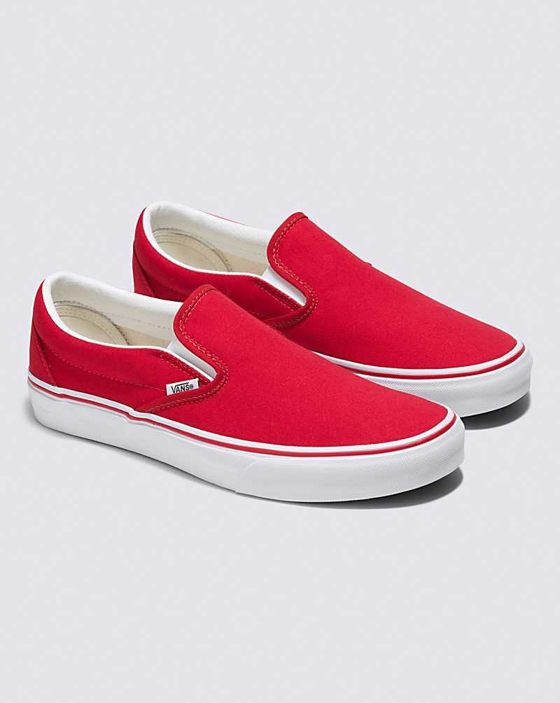 Men's Vans Customs Racing Slip-On Wide Shoes Red | USA UTA-564823