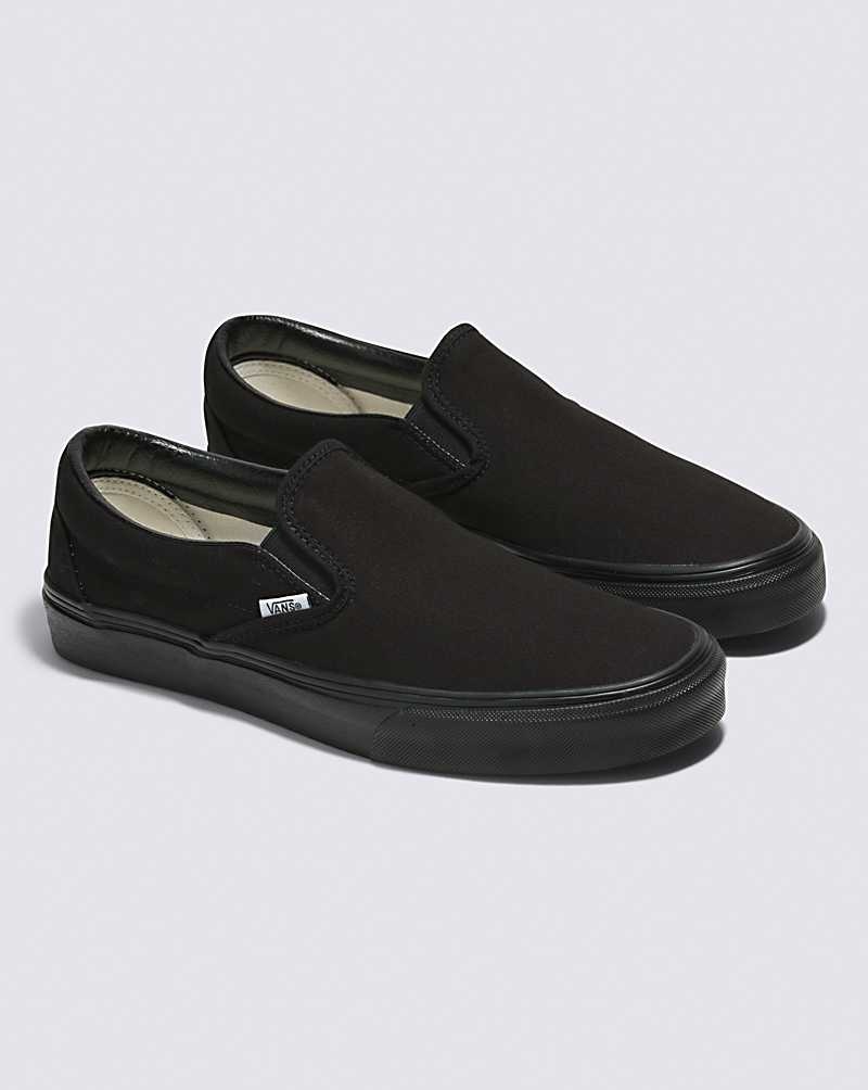 Men's Vans Customs Slip-On Wide Shoes Black | USA GTU-732516