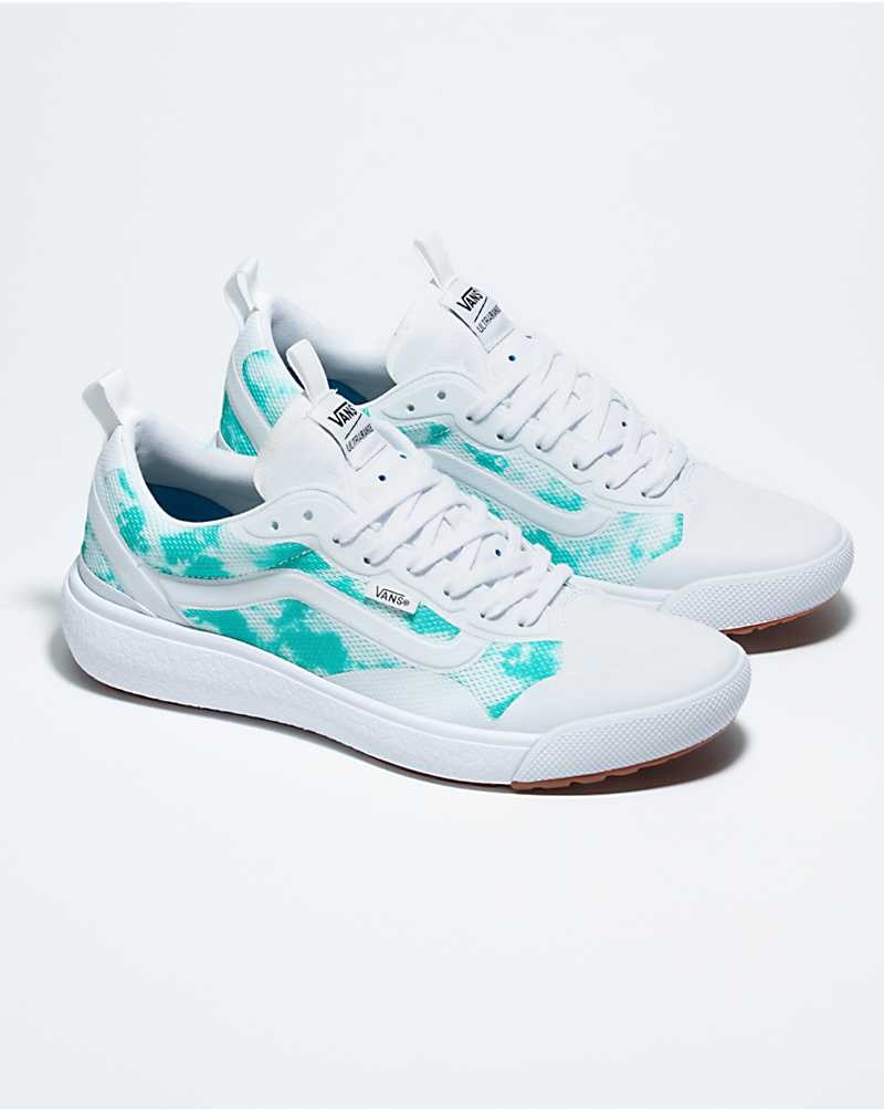 Men's Vans Customs UltraRange EXO Shoes Turquoise White | USA NMS-587921