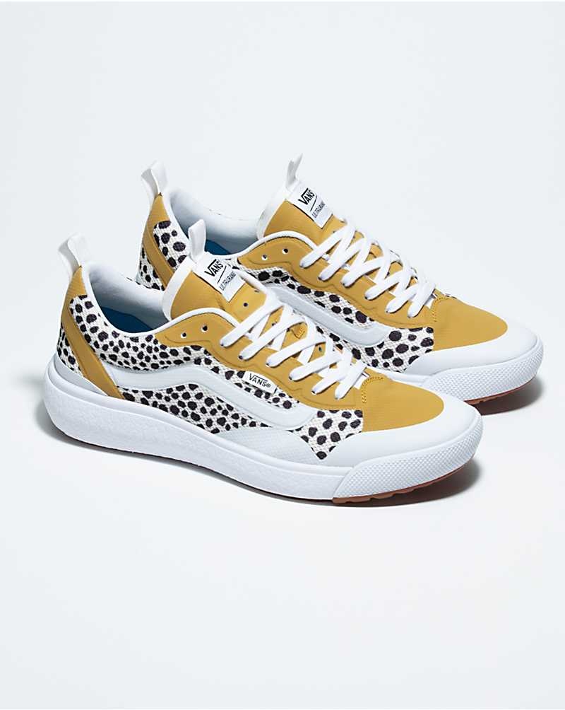 Men's Vans Customs UltraRange EXO Shoes Yellow White | USA HSB-281743