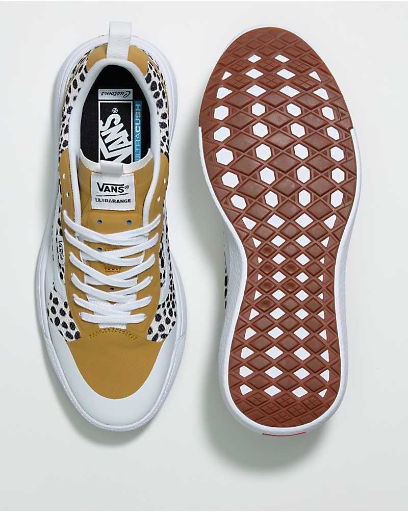 Men's Vans Customs UltraRange EXO Shoes Yellow White | USA HSB-281743