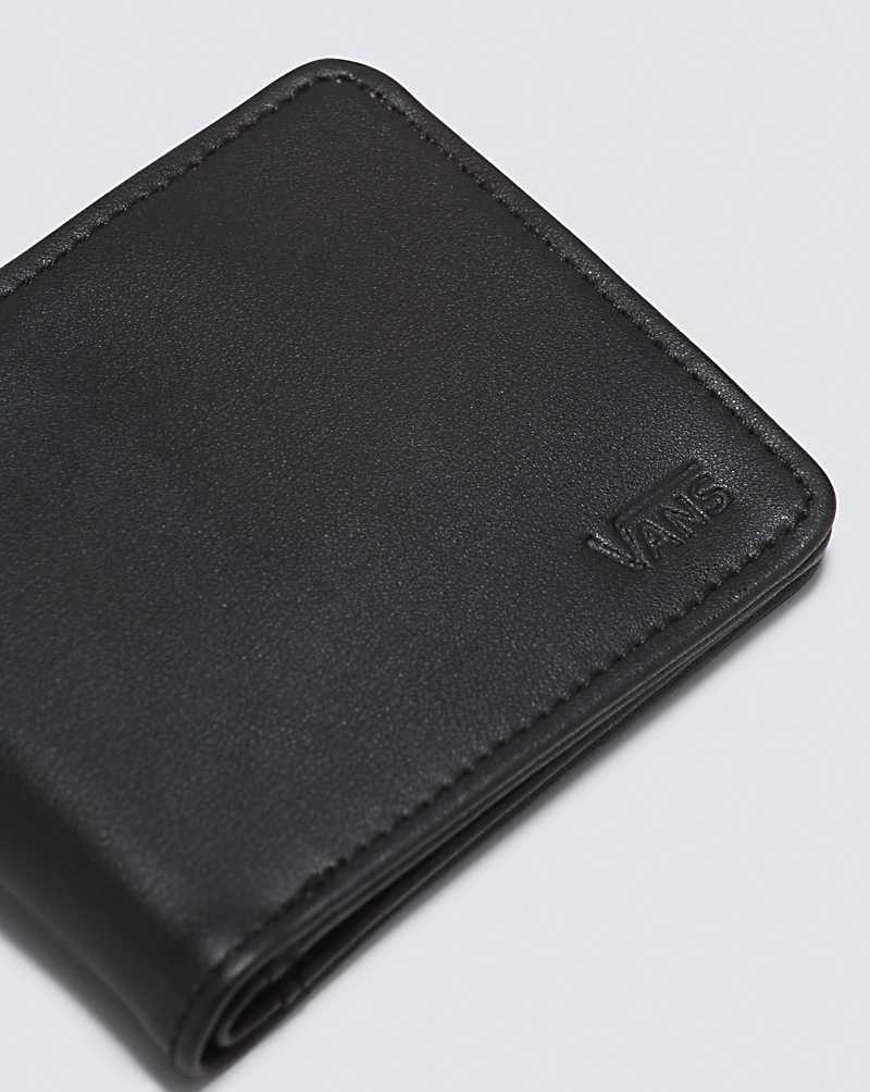 Men's Vans Drop V Bifold Wallet Black | USA RNQ-806273