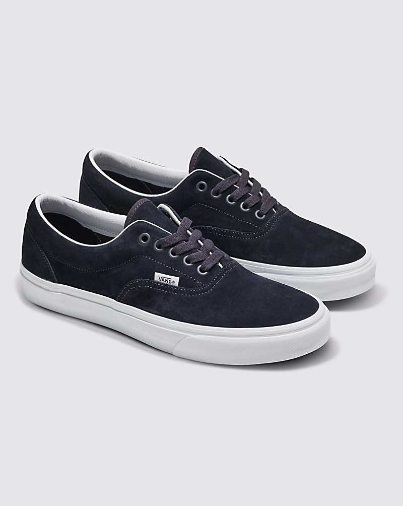 Men's Vans Era Pig Suede Skate Shoes Black | USA VAE-051693