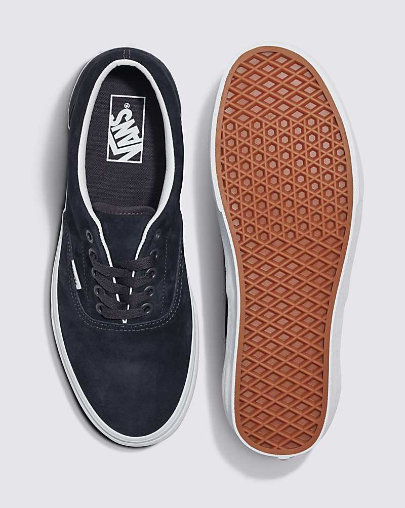 Men's Vans Era Pig Suede Skate Shoes Black | USA VAE-051693