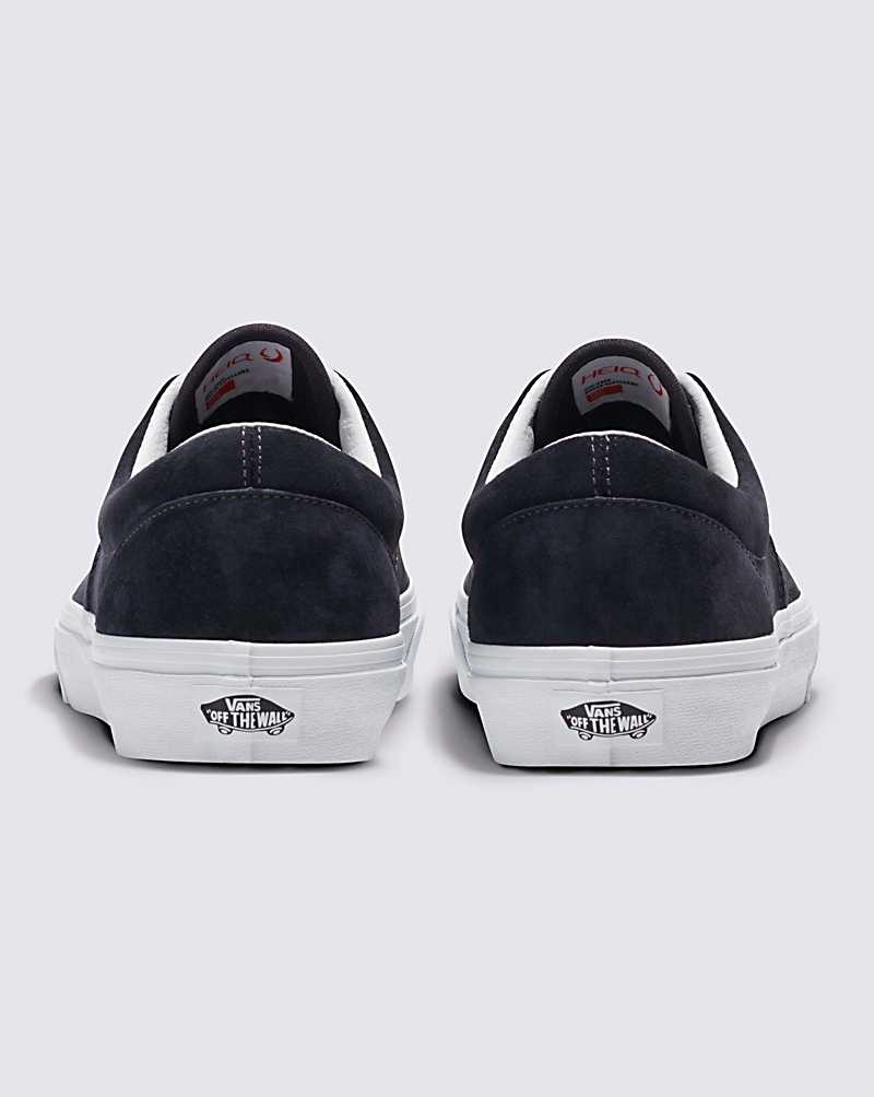 Men's Vans Era Pig Suede Skate Shoes Black | USA VAE-051693