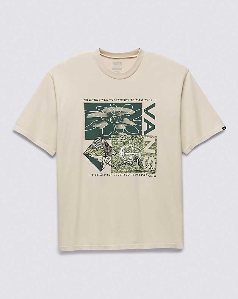 Men's Vans Experiment 66 T-Shirt Beige | USA RKL-543162