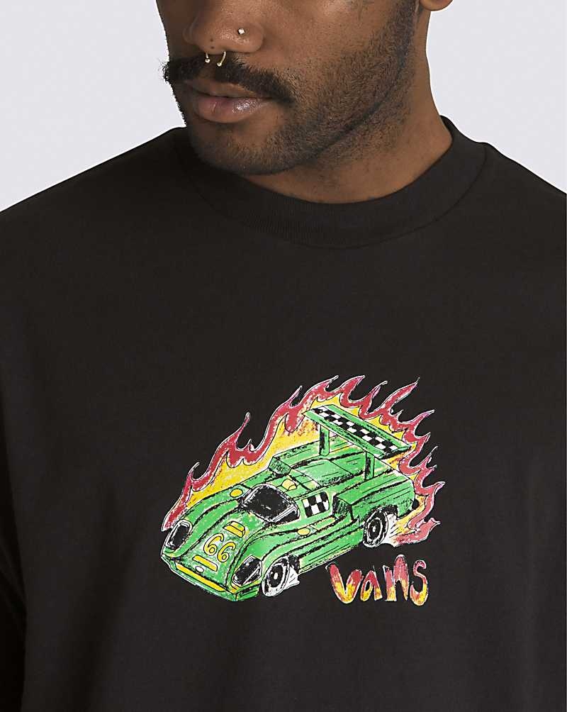 Men's Vans Fast As Vans T-Shirt Black | USA CSB-539016