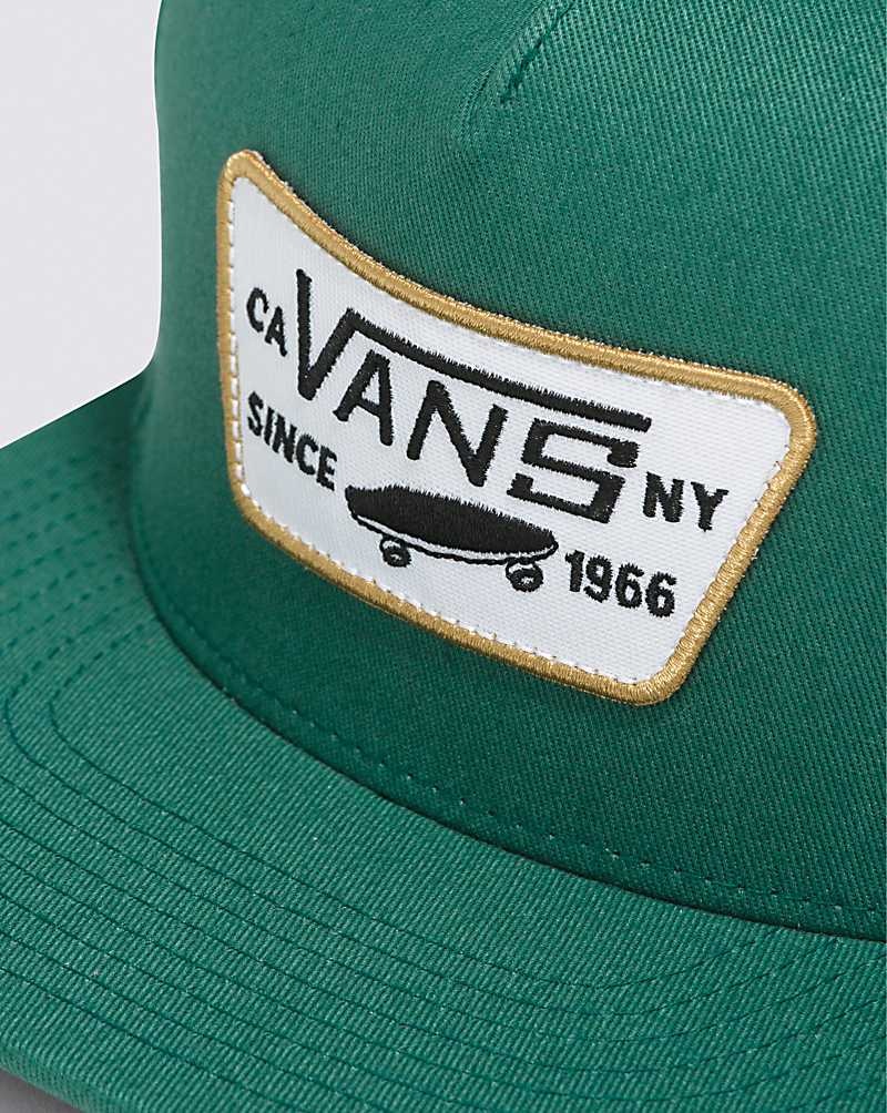 Men's Vans Full Patch Snapback Hats Green | USA EYA-286057