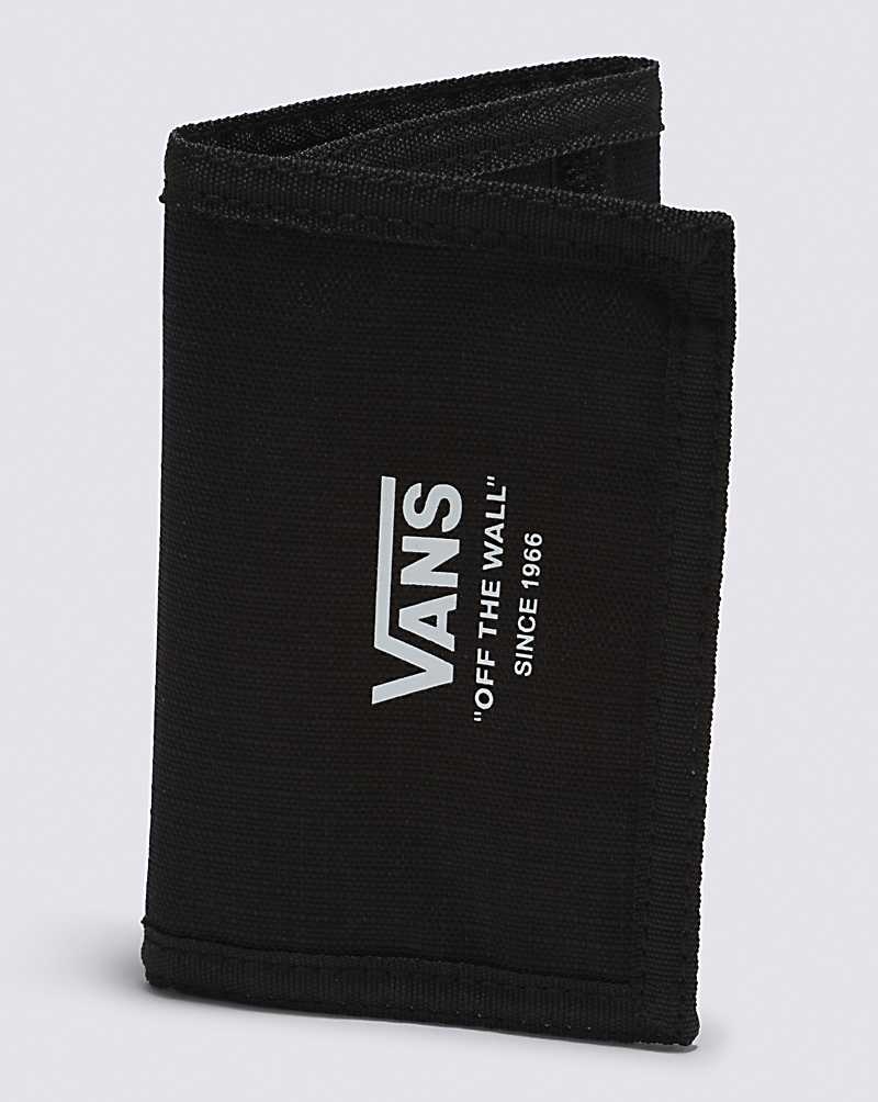 Men\'s Vans Gaines Wallet Black White | USA NMU-961537