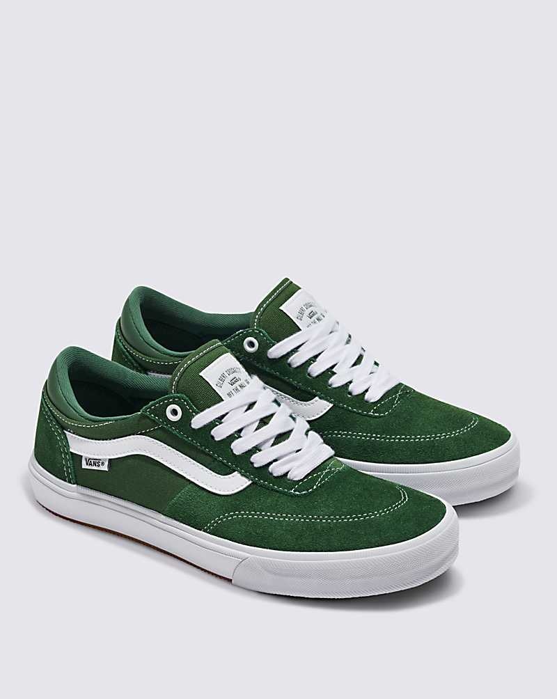 Men's Vans Gilbert Crockett Skate Shoes Green White | USA KLZ-064197