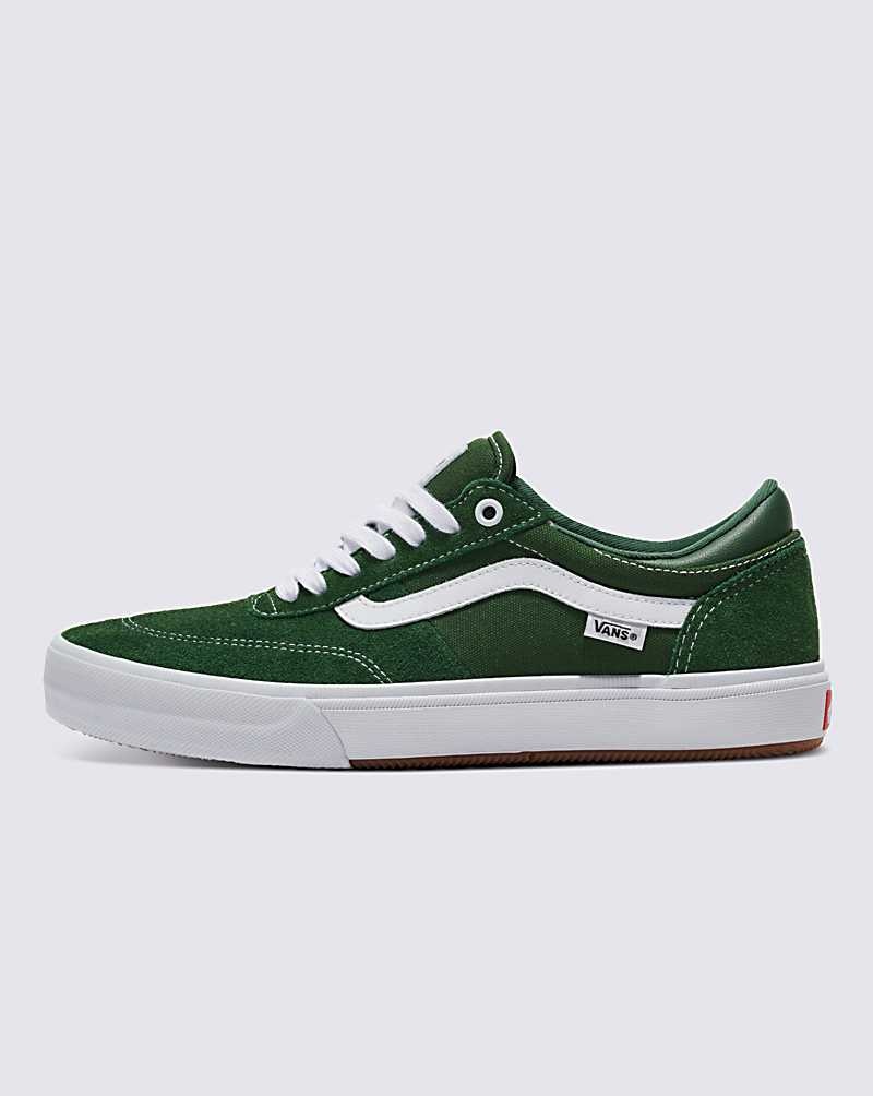 Men\'s Vans Gilbert Crockett Skate Shoes Green White | USA KLZ-064197