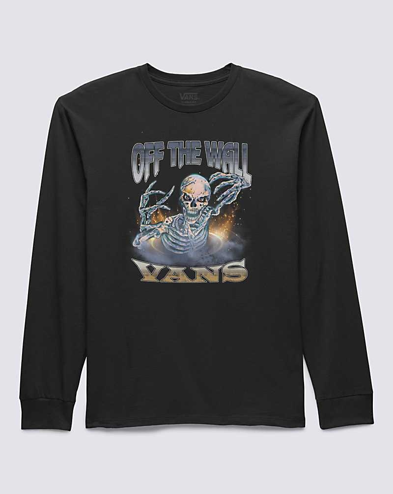 Men's Vans Golden Era Long Sleeve T-Shirt Black | USA EQW-791546