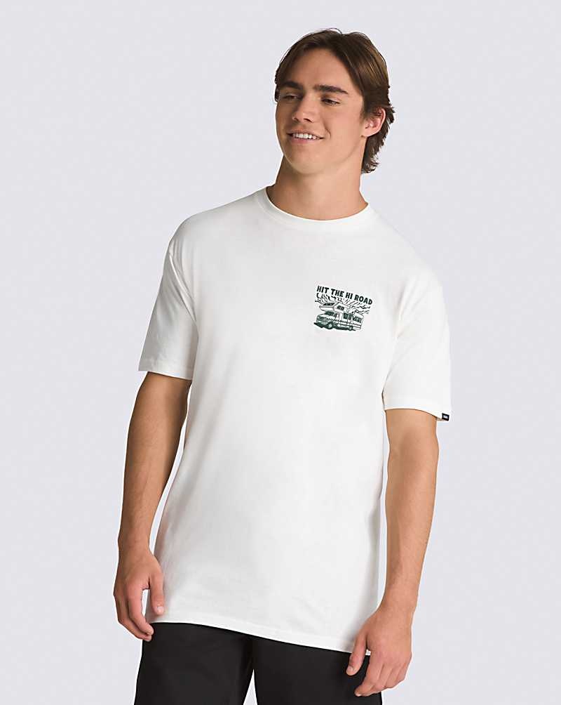 Men's Vans Hi Road RV T-Shirt White | USA EFZ-021784