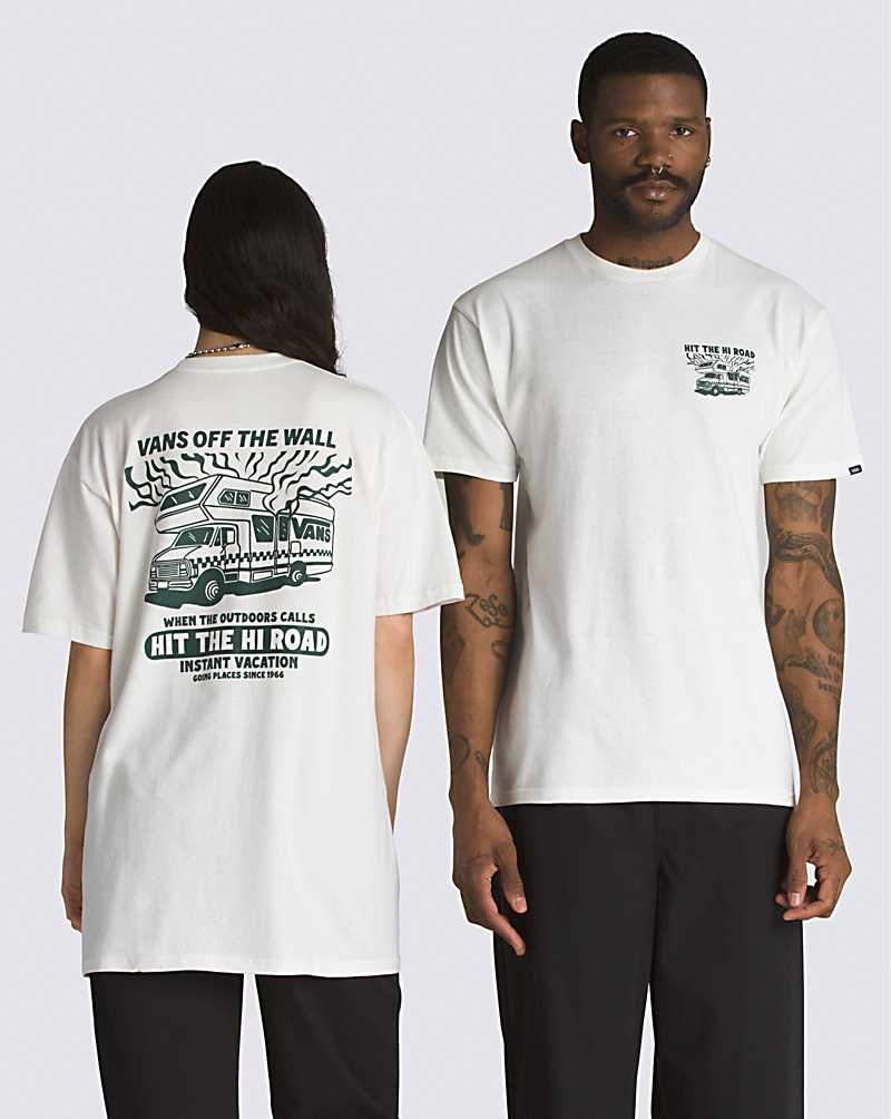 Men's Vans Hi Road RV T-Shirt White | USA EFZ-021784