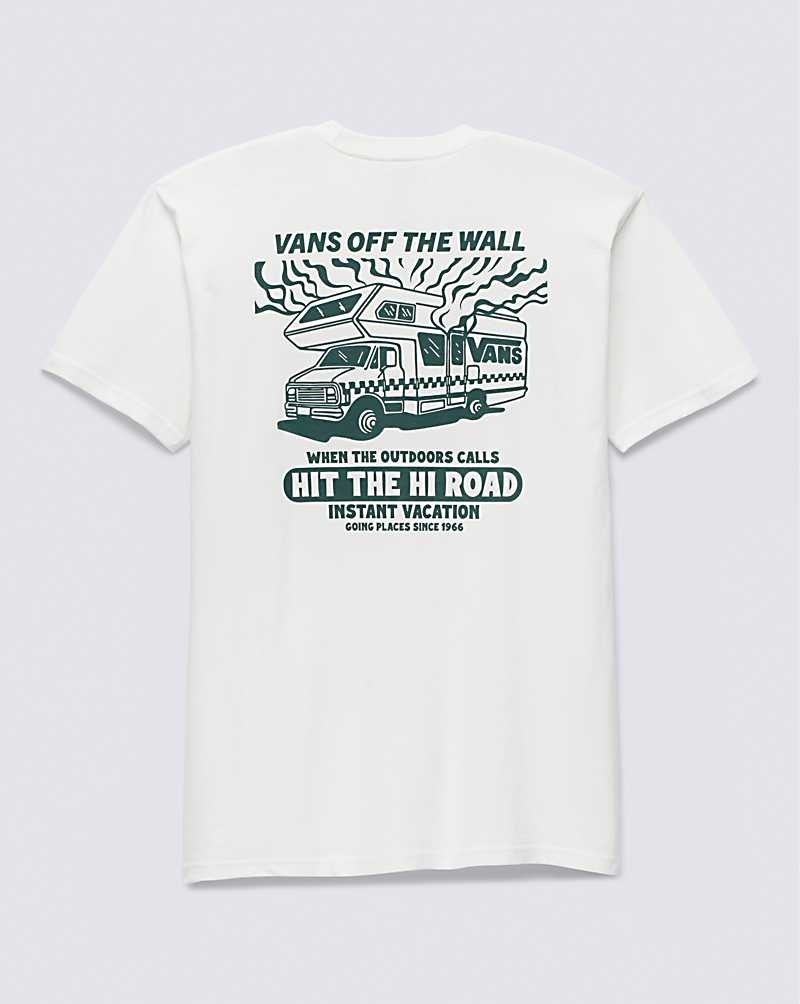 Men's Vans Hi Road RV T-Shirt White | USA EFZ-021784