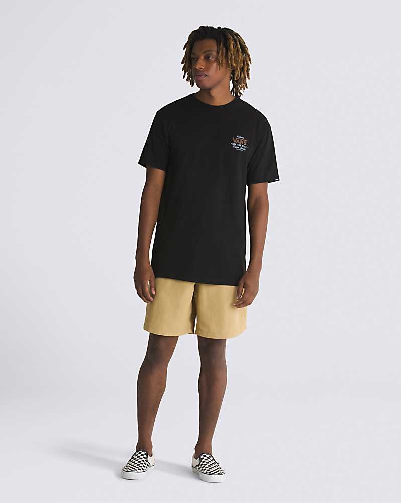 Men's Vans Holder St Classic T-Shirt Black | USA XUM-860497