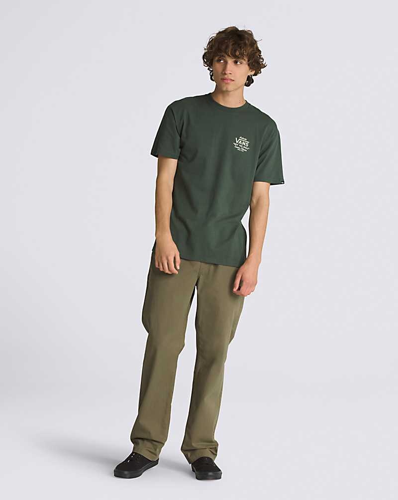 Men's Vans Holder St Classic T-Shirt Green | USA SIV-504679