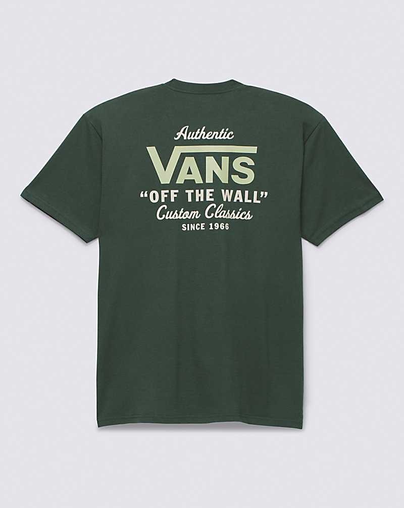 Men's Vans Holder St Classic T-Shirt Green | USA SIV-504679