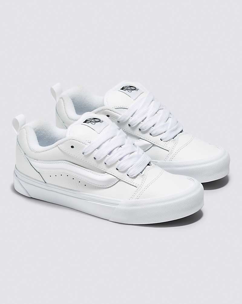 Men's Vans Knu Skool Leather Shoes White | USA HDR-763210