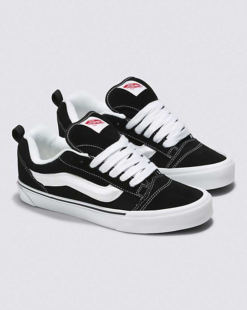 Men's Vans Knu Skool Shoes Black White | USA LFM-326908