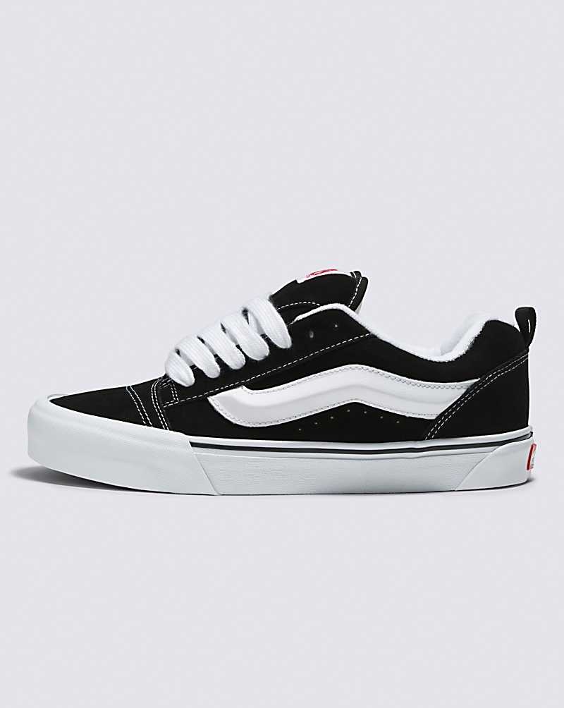 Men\'s Vans Knu Skool Shoes Black White | USA LFM-326908