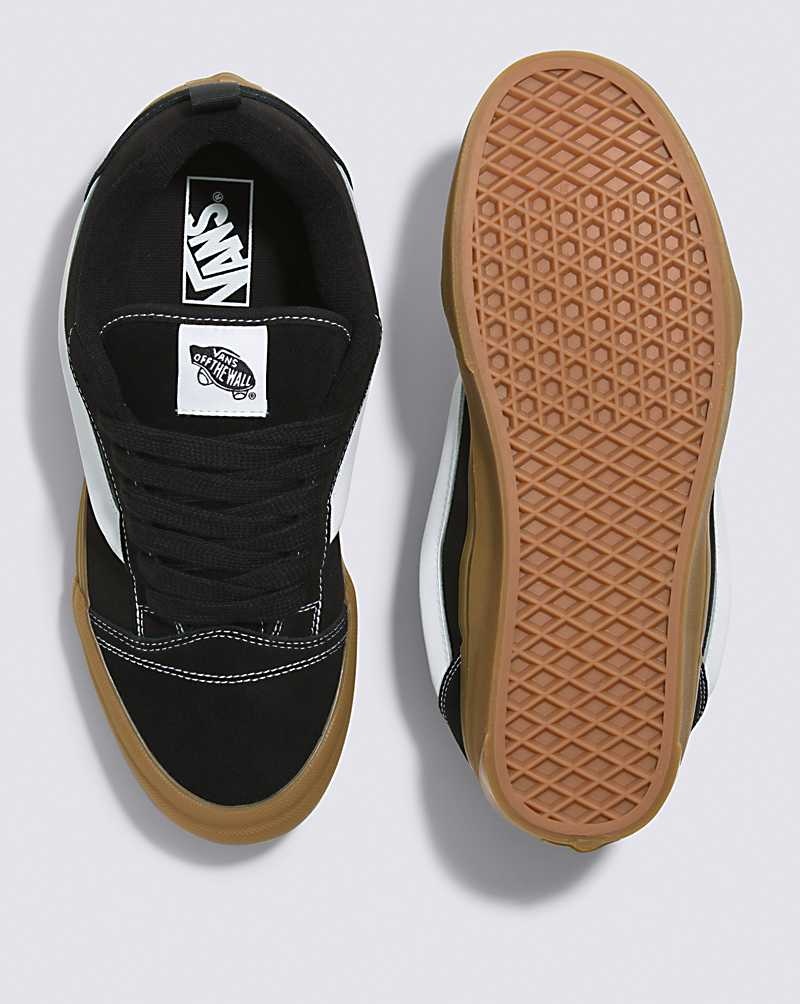 Men's Vans Knu Skool Shoes Black | USA JKU-520983