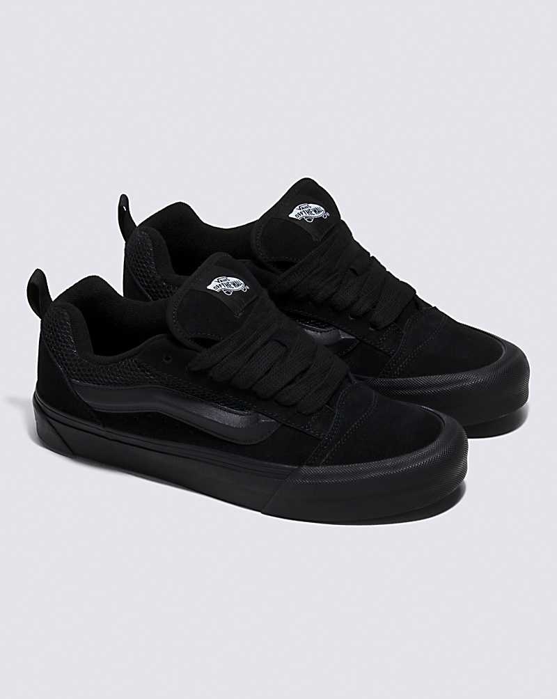 Men's Vans Knu Skool Shoes Black | USA WUM-142370