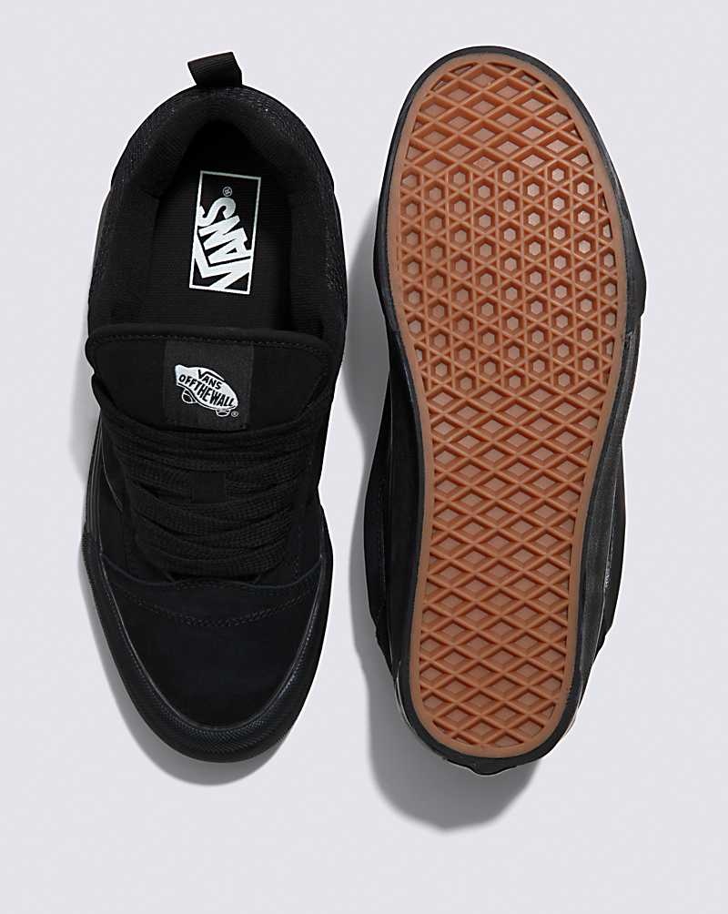 Men's Vans Knu Skool Shoes Black | USA WUM-142370