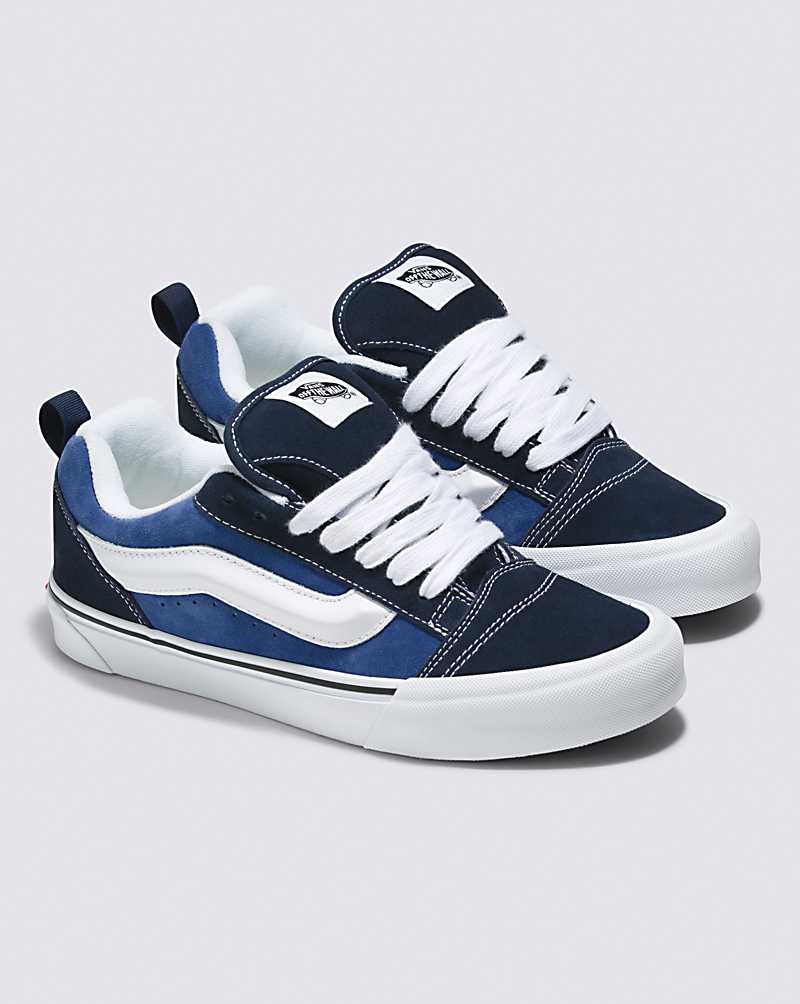 Men's Vans Knu Skool Shoes Navy White | USA DUR-596284