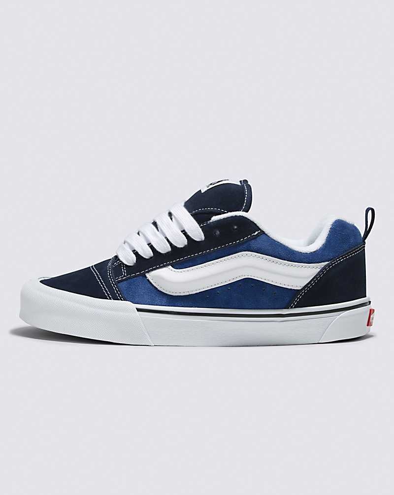 Men\'s Vans Knu Skool Shoes Navy White | USA DUR-596284