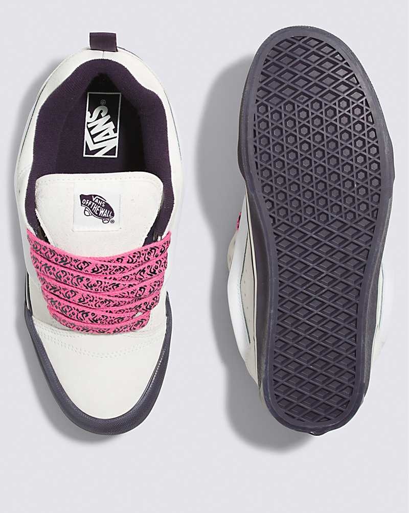 Men's Vans Knu Skool Shoes White Pink | USA DNX-035891