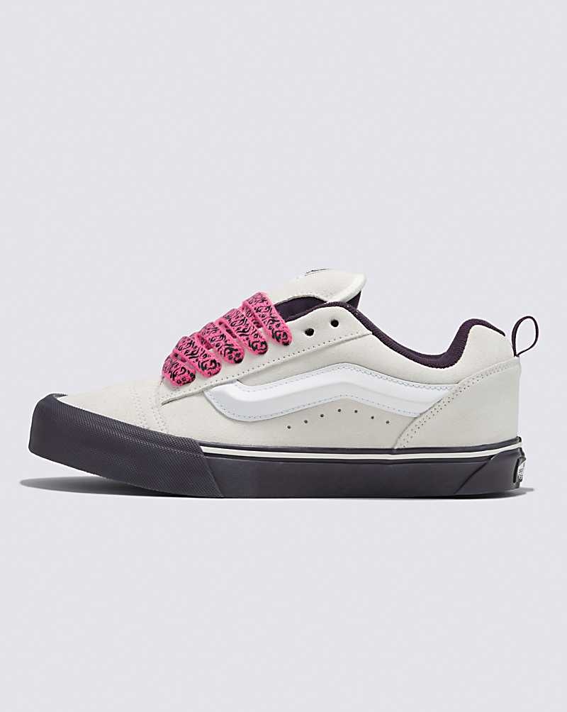 Men\'s Vans Knu Skool Shoes White Pink | USA DNX-035891