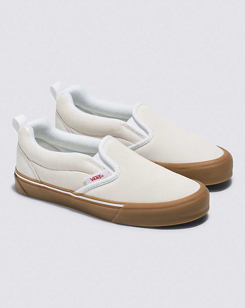 Men's Vans Knu Slip Shoes White | USA GLH-576124