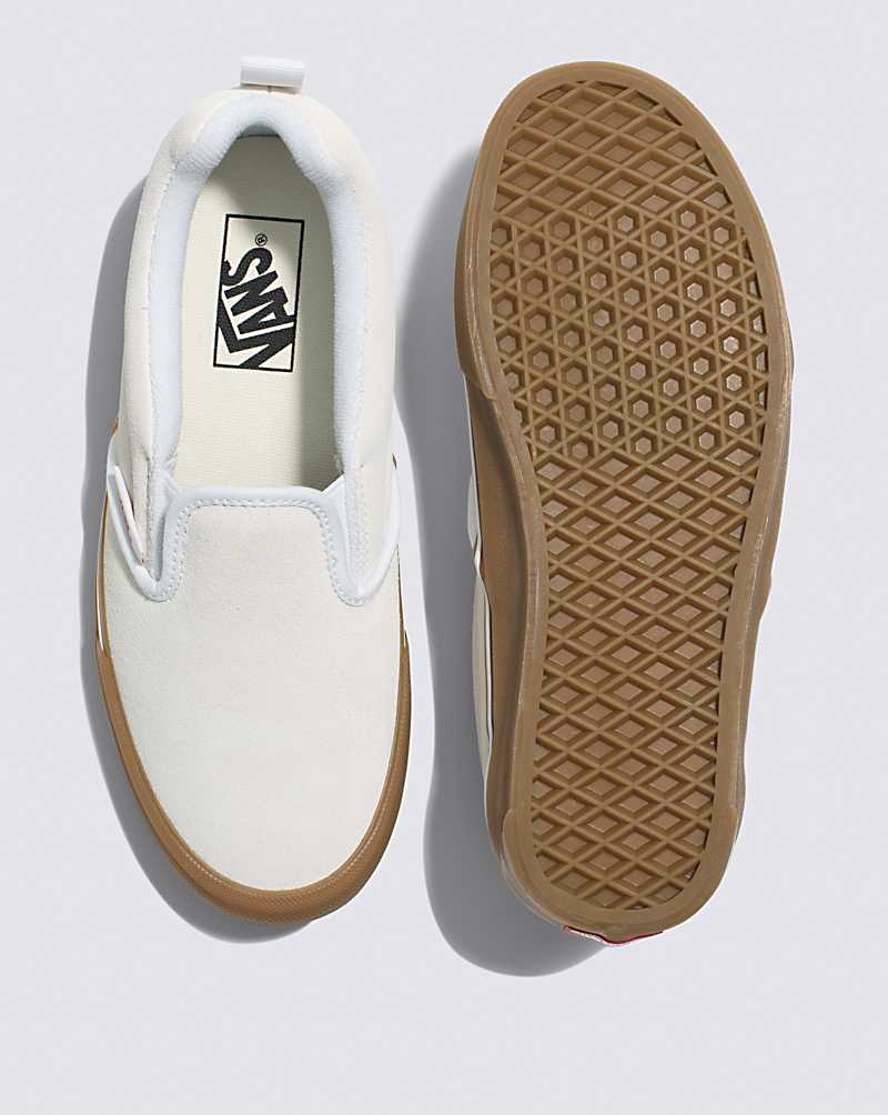 Men's Vans Knu Slip Shoes White | USA GLH-576124