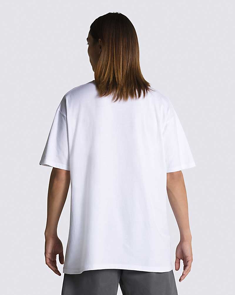 Men's Vans Left Chest Logo T-Shirt White | USA AOI-730968