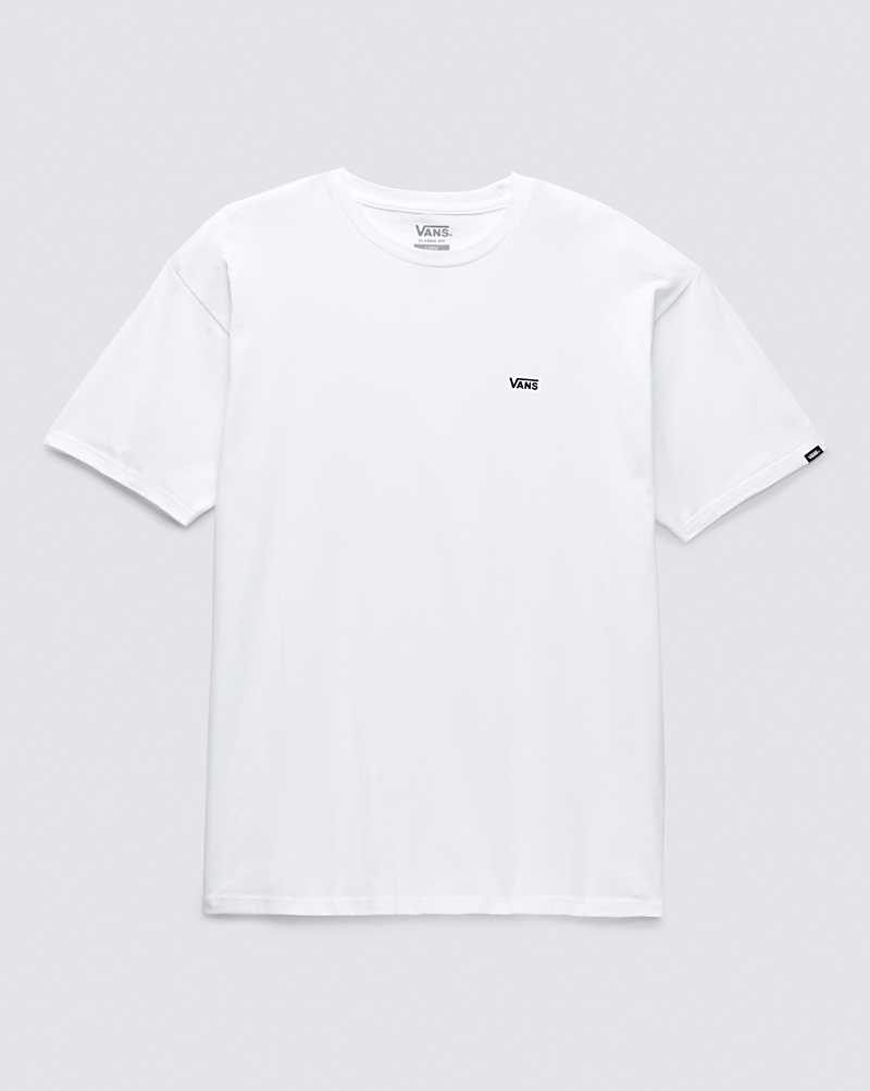 Men's Vans Left Chest Logo T-Shirt White | USA AOI-730968