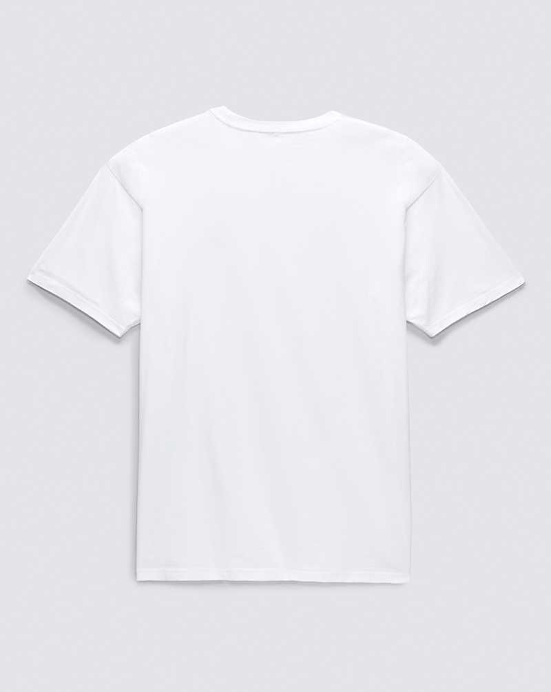 Men's Vans Left Chest Logo T-Shirt White | USA AOI-730968