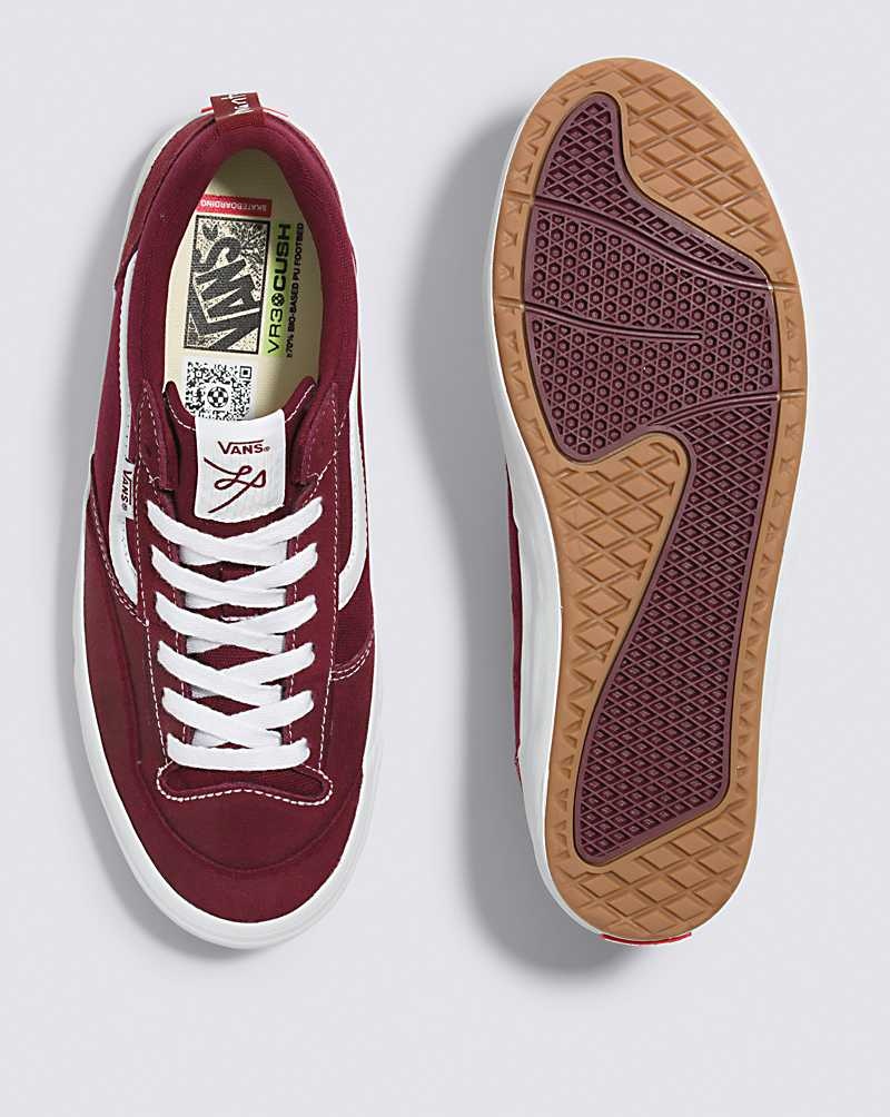 Men's Vans Lizzie Low Skate Shoes Burgundy | USA DQU-340276