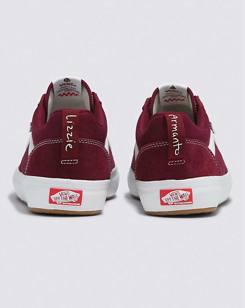 Men's Vans Lizzie Low Skate Shoes Burgundy | USA DQU-340276