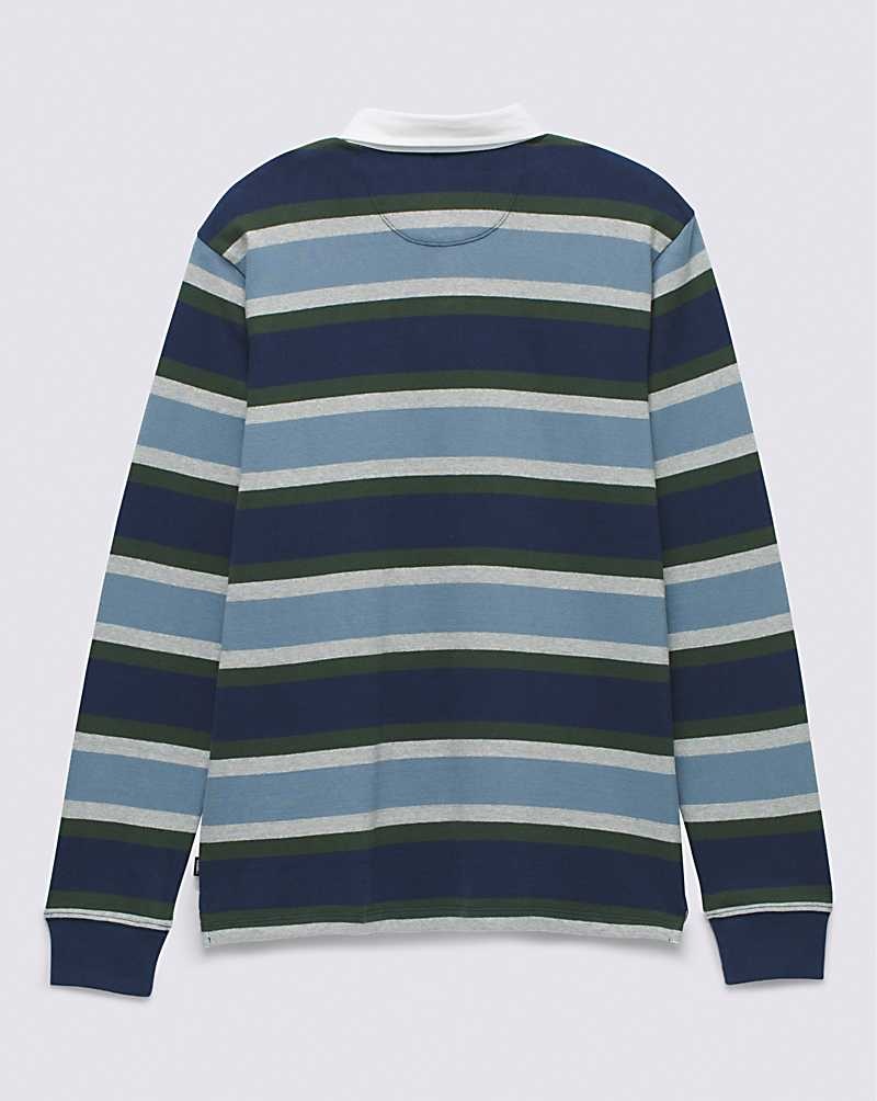 Men's Vans Menton Rugby Sweater Blue | USA GSX-506483