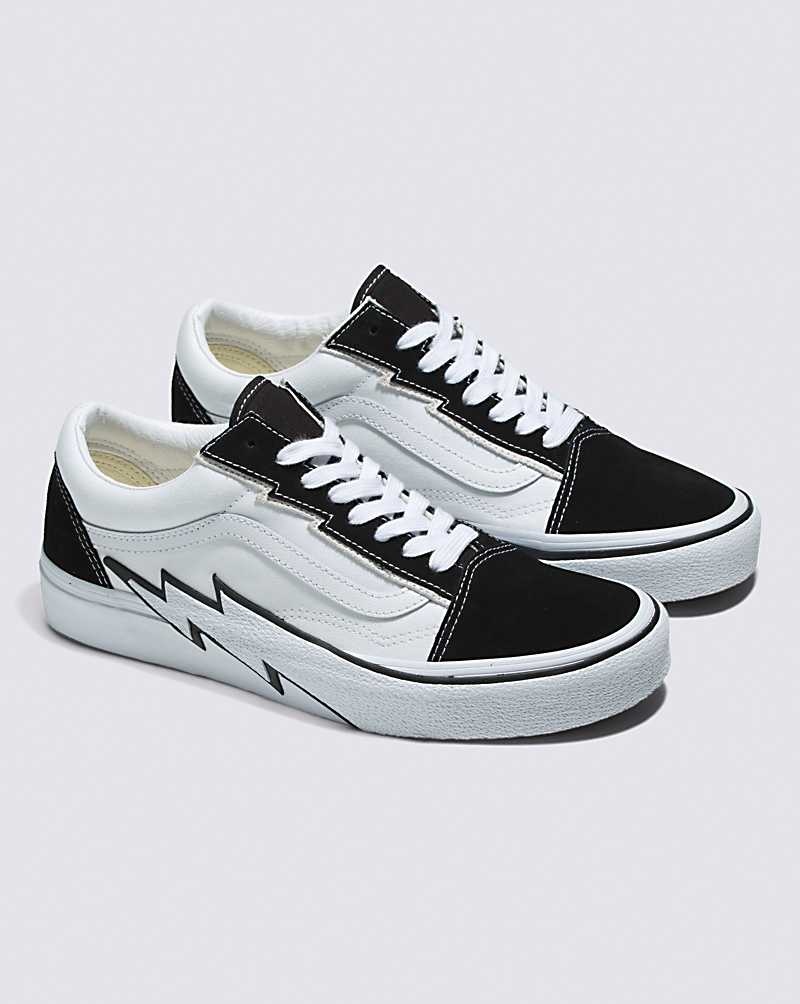 Men's Vans Old Skool Bolt 2-Tone Shoes Black White | USA OBK-956483