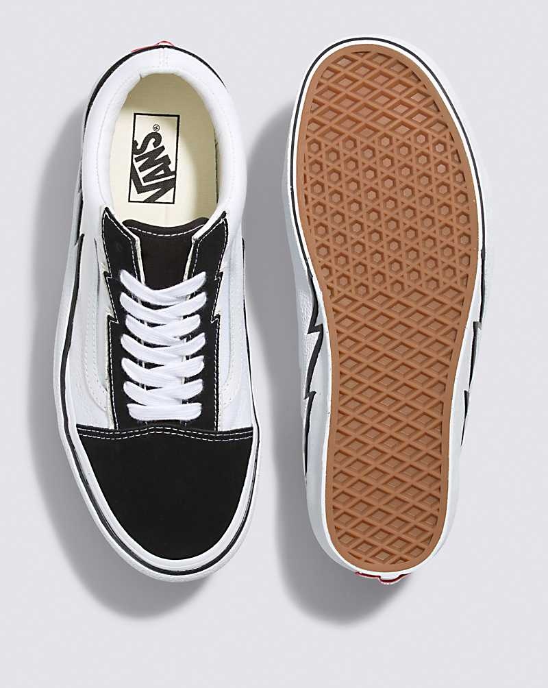 Men's Vans Old Skool Bolt 2-Tone Shoes Black White | USA OBK-956483