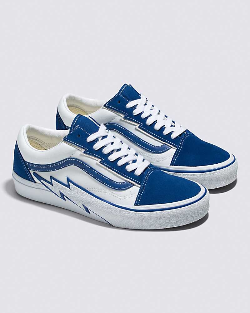 Men's Vans Old Skool Bolt 2-Tone Shoes Navy White | USA JWB-038524