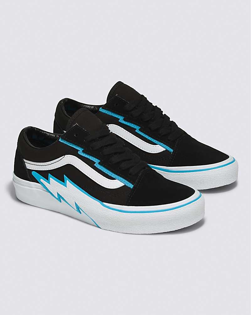 Men's Vans Old Skool Bolt Shoes Black Blue | USA WRJ-084971