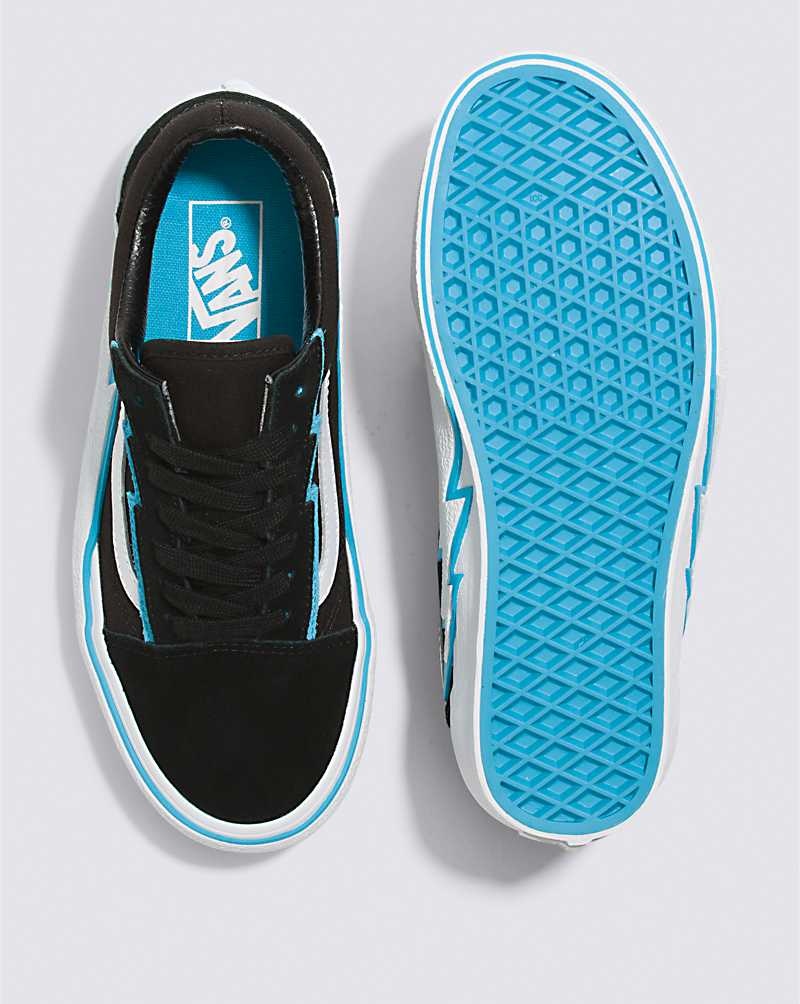 Men's Vans Old Skool Bolt Shoes Black Blue | USA WRJ-084971