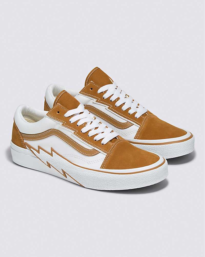 Men's Vans Old Skool Bolt Shoes Brown | USA RXU-079843