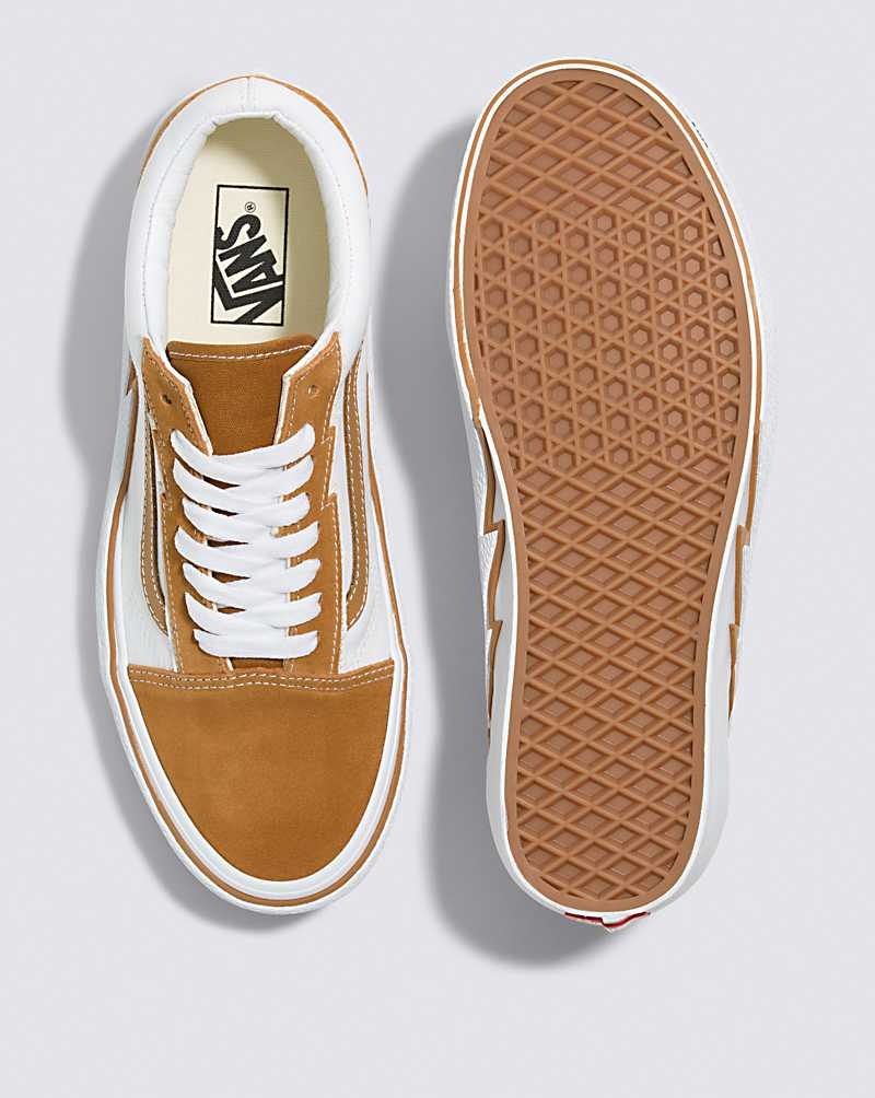 Men's Vans Old Skool Bolt Shoes Brown | USA RXU-079843