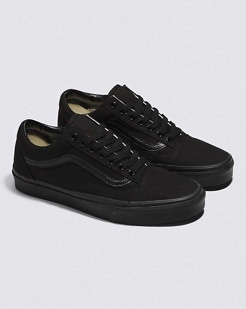 Men's Vans Old Skool Canvas Shoes Black | USA AJG-095634